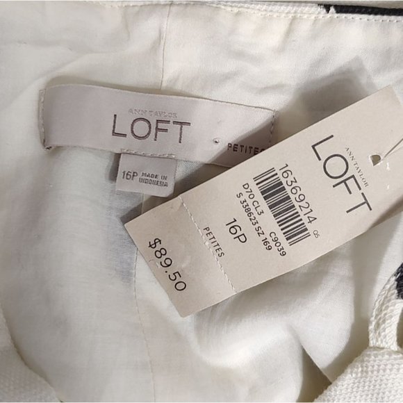 LOFT Dress White Black Polka Dot straps Cut OutBack Cotton Fit & Flare - Picture 8 of 10